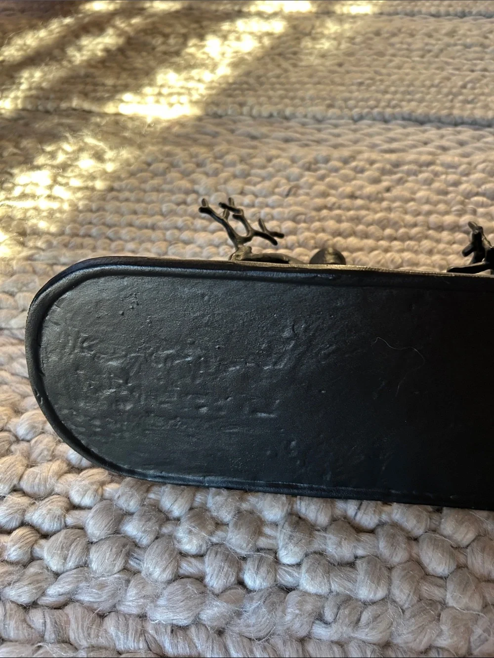 Pottery Barn Sculpted Reindeer Centerpiece Candle Holder – Black Metal