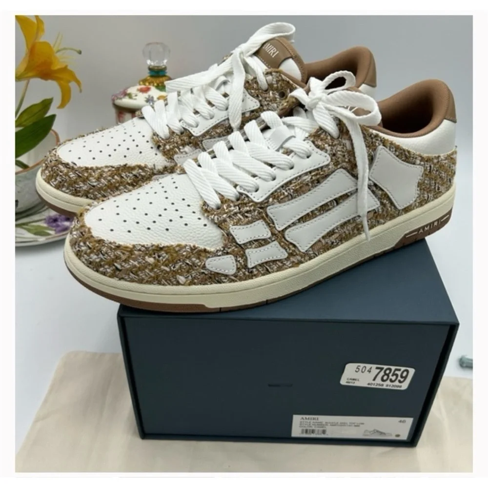 Amiri BOUCLE SKEL low top sneakers size 46