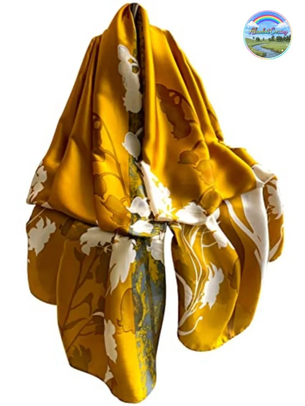 100% Silk Satin Lightweight Long Fashion Scarf Wrap