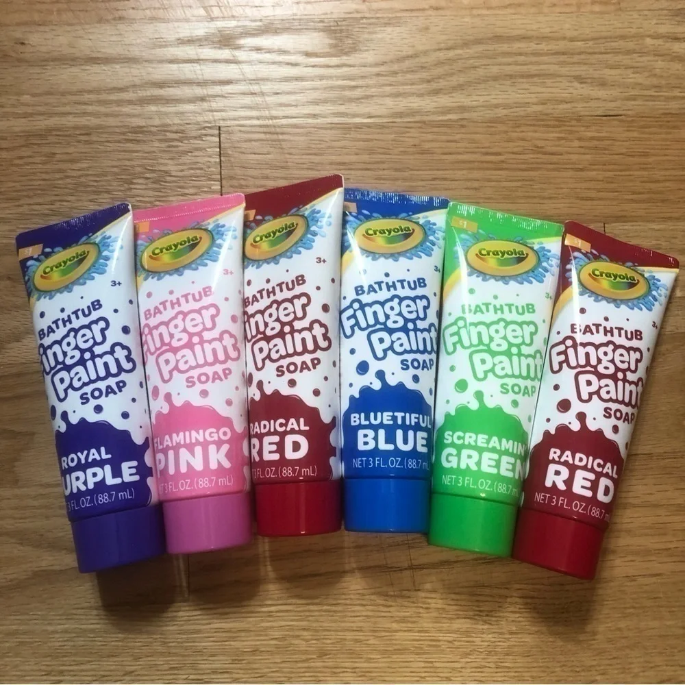 Crayola Bathtub Finger Paint Bundle Lot NEW Purple Red Blue Green Pink Bath Tub