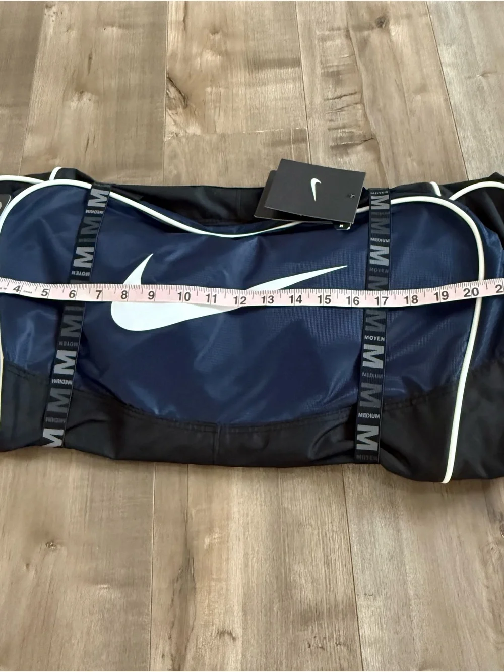 NEW Nike Brasilia 4 Medium Duffle 58 Liters Blue Black Athletic Travel Bag