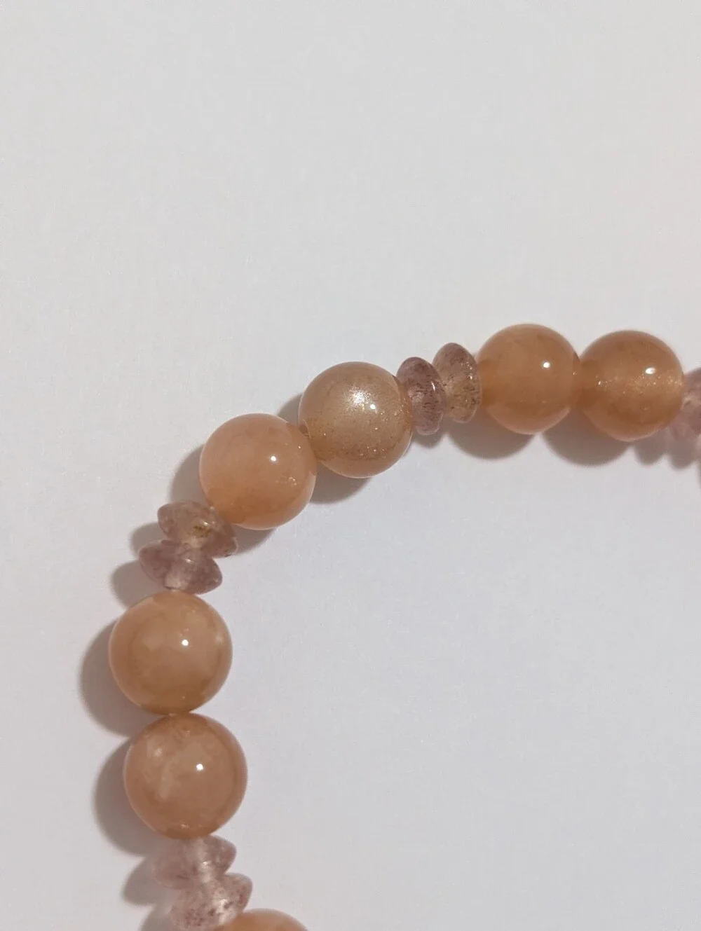 Sunstone/Strawberry Quartz Bracelet