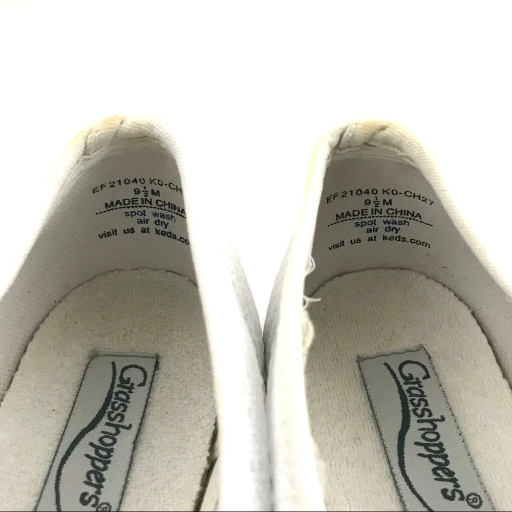 Keds white low nonskid