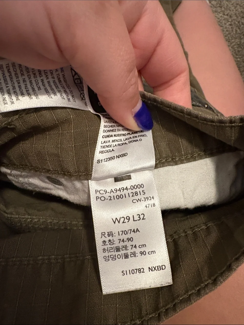 Men's Olive Utility Cargo Pants with Side Flap Pocket