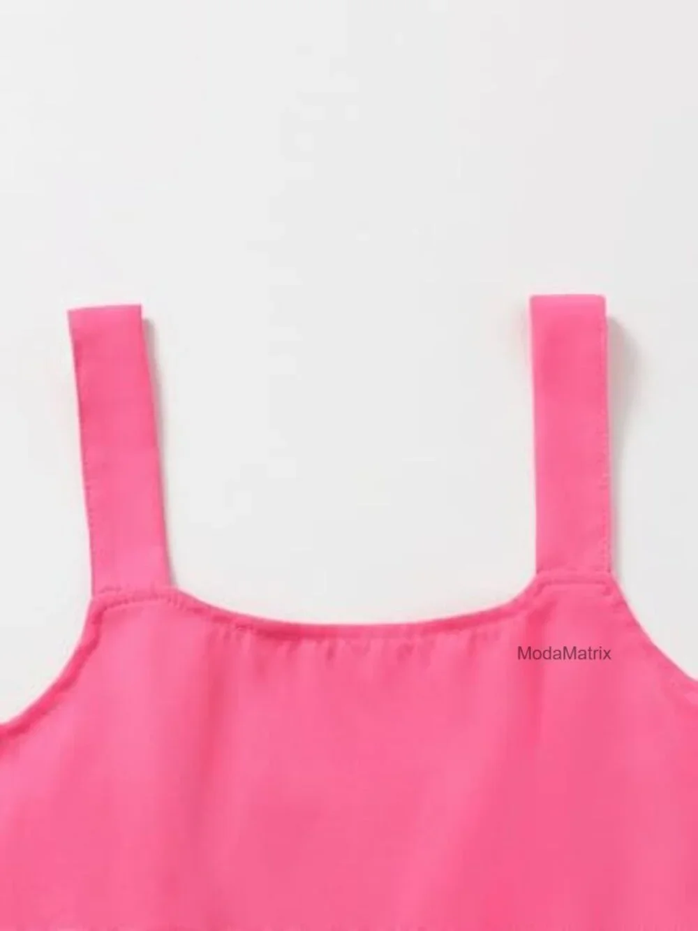 Girls Sleeveless Ruffle Scalloped Hem Tank Top and Short Set