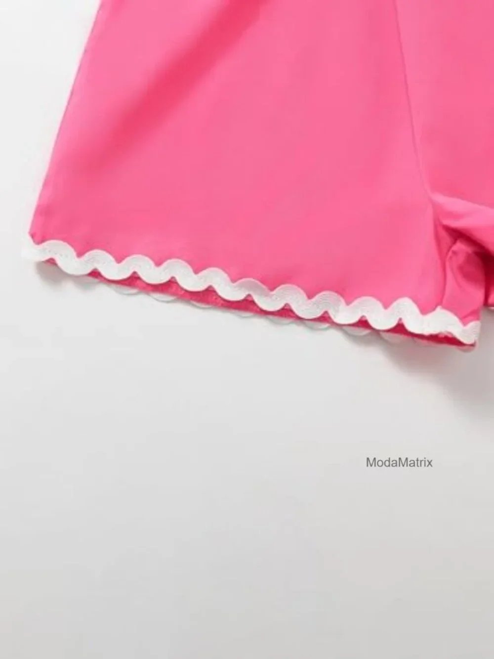 Girls Sleeveless Ruffle Scalloped Hem Tank Top and Short Set