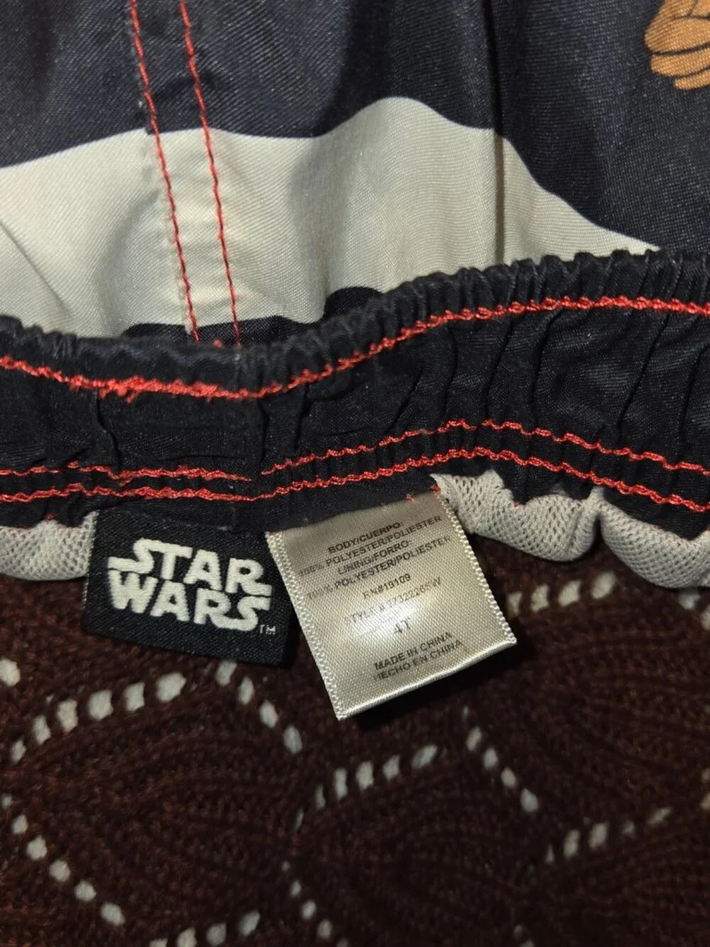 🧸 5/$25 🧸Star Wars Chibi Darth Vader Stormtrooper Swim Trunks UPF 50+ Blue