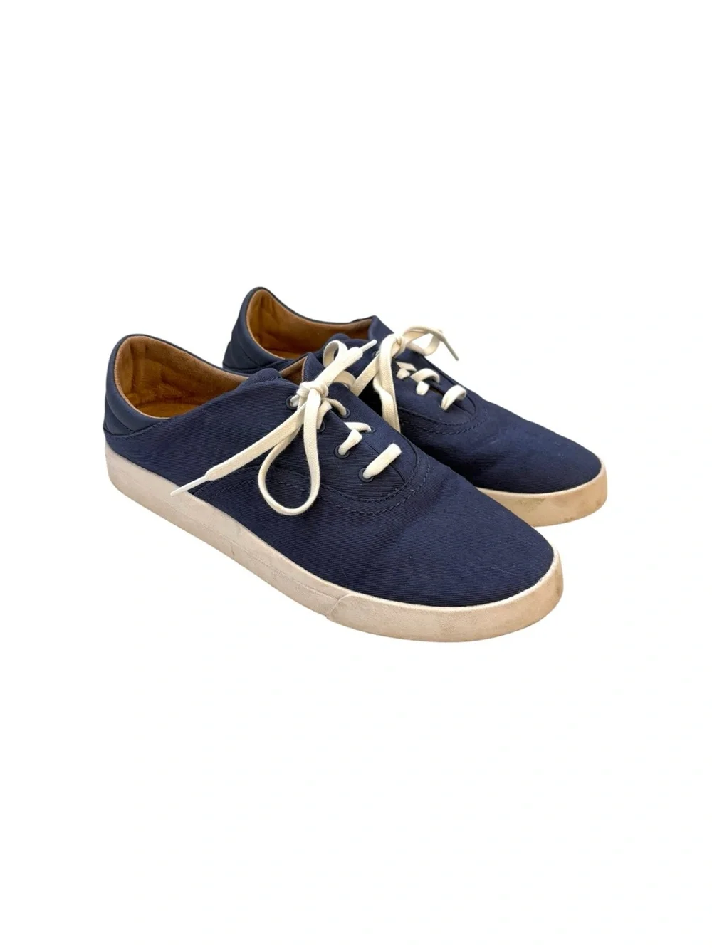 OluKai Kohu Women’s 9.5 Sneakers Blue Canvas Lace Up Casual Boat Shoes Preppy