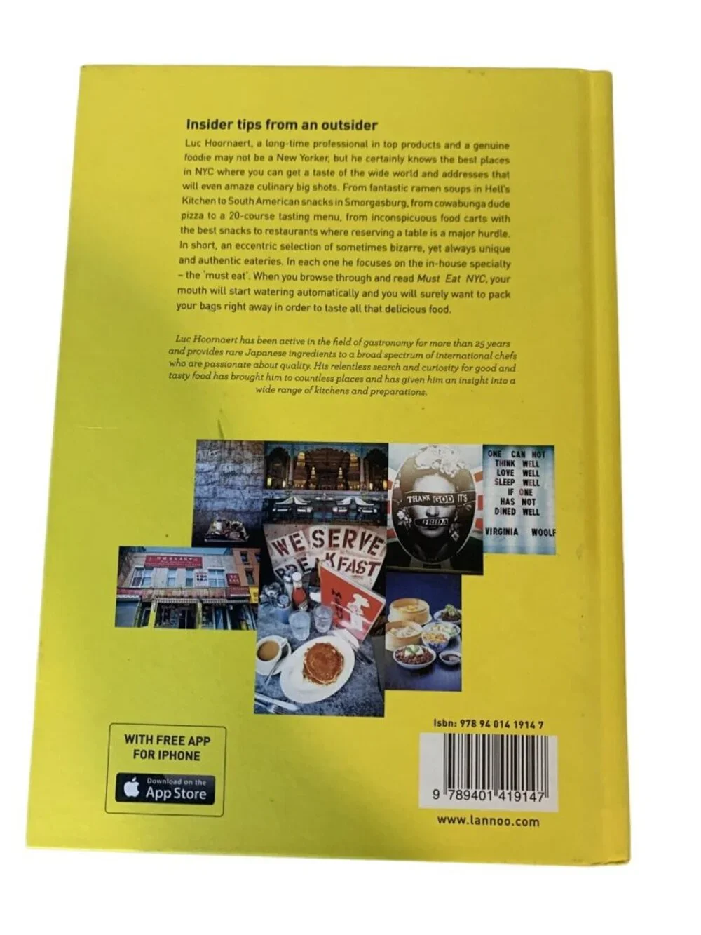 Must Eat NYC Cookbook Luc Hoornaert New York Food Guide Hardcover