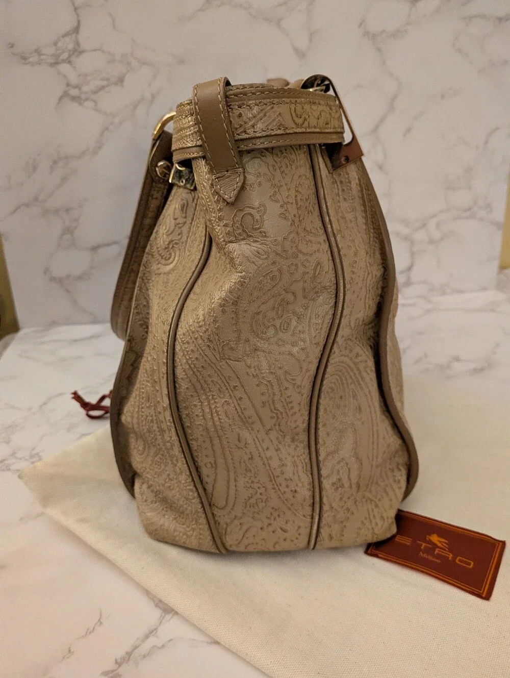 Etro taupe leather