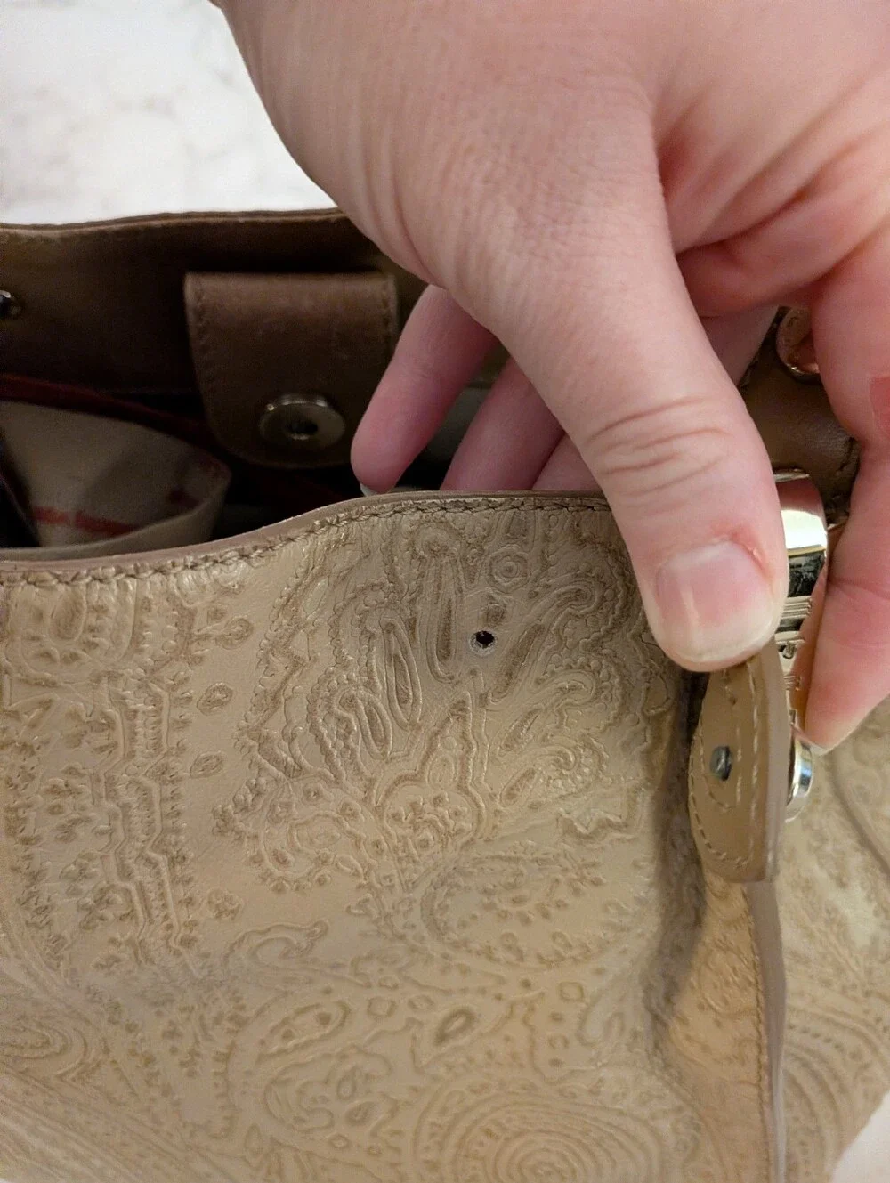 Etro taupe leather
