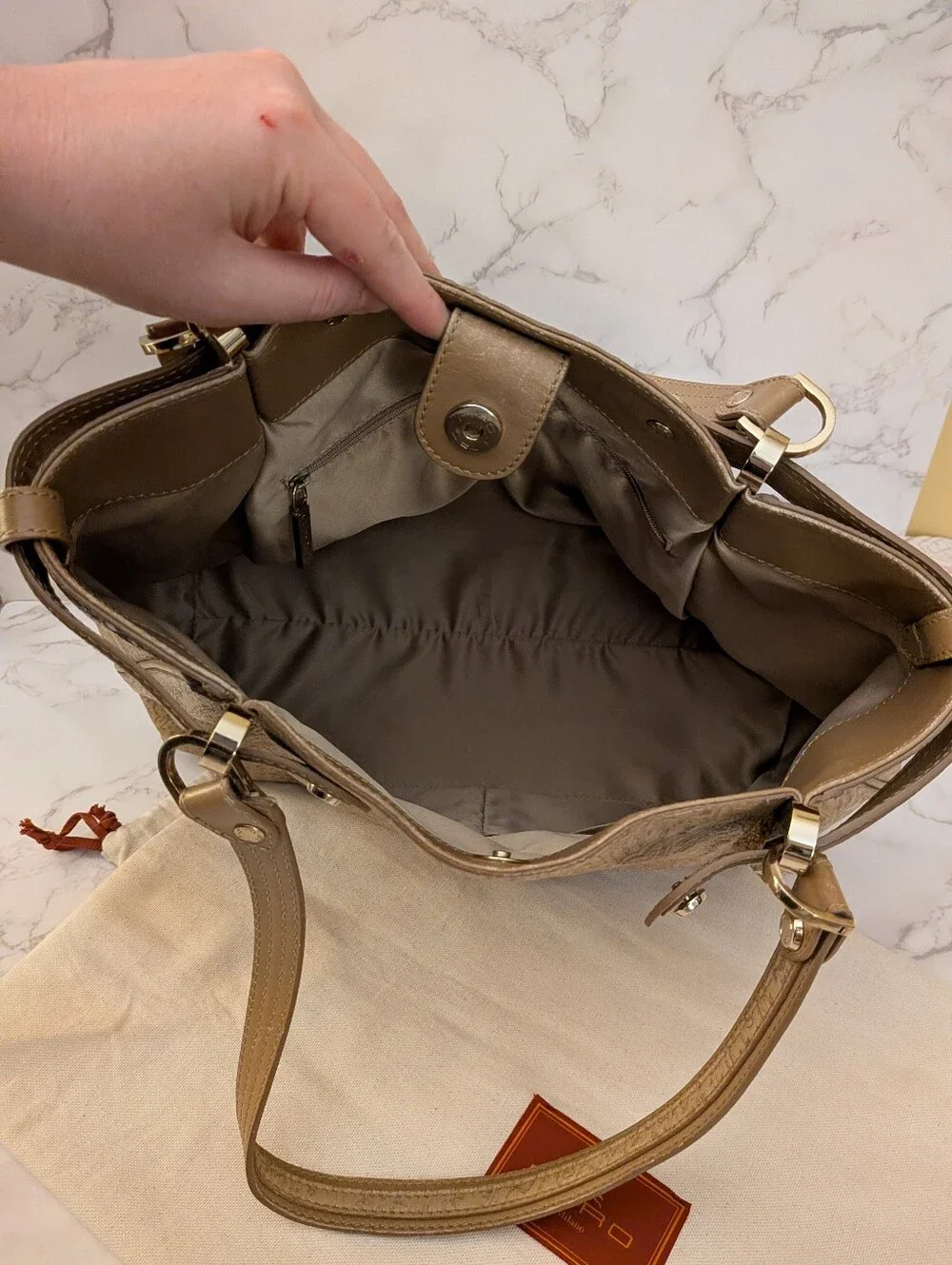 Etro taupe leather