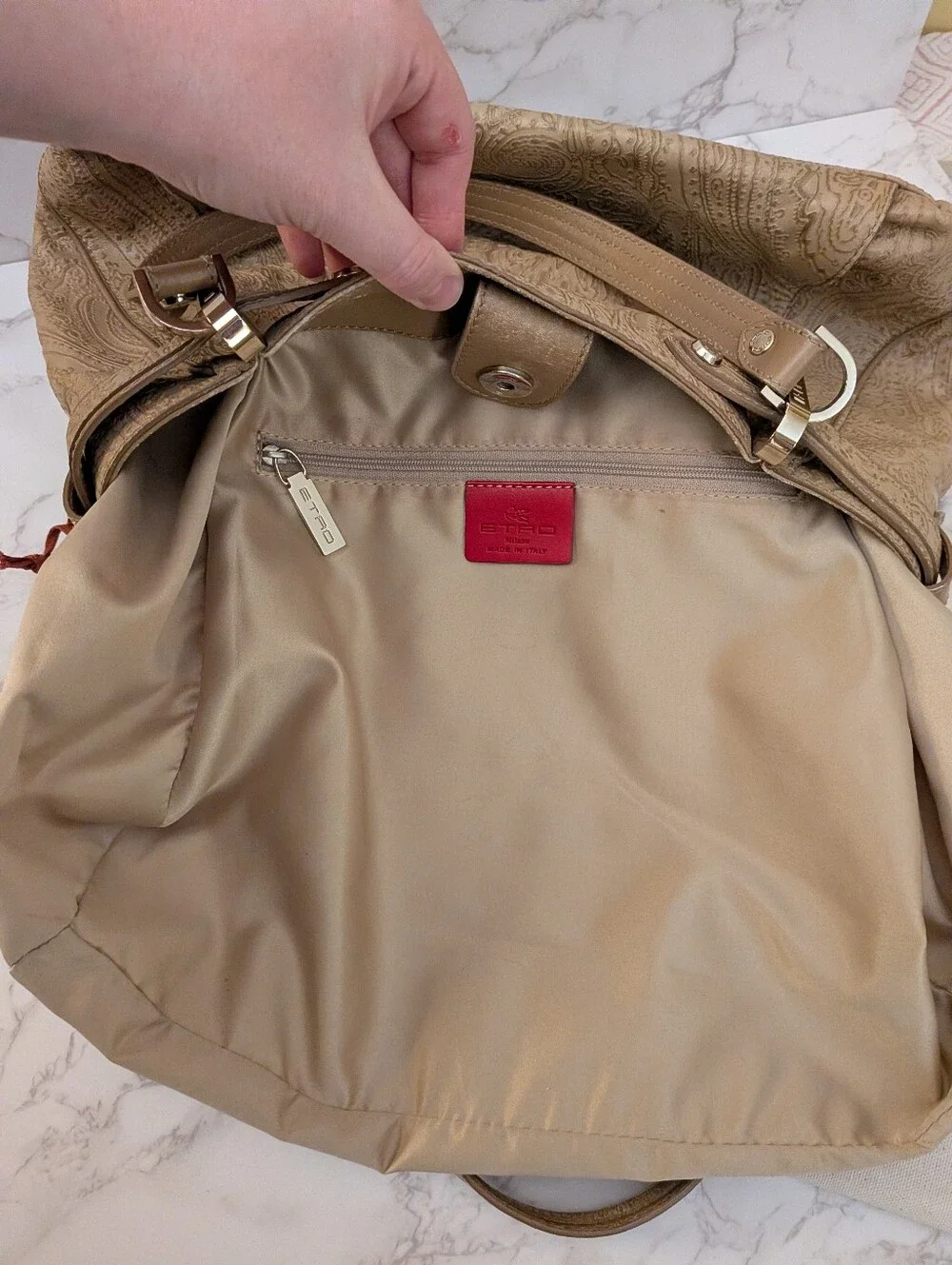 Etro taupe leather