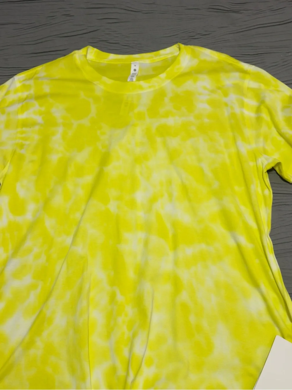 lululemon athletica Yellow Tie-Dye Short Sleeve Tee