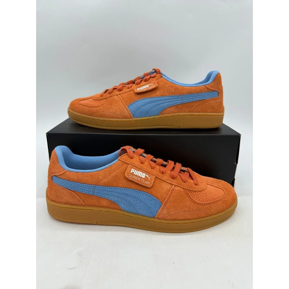 Puma Super Team #14 Men's Size 11.5 orange Blue Athletic Shoes 398139 01