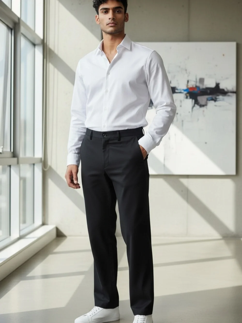 NWT Men's Black Dress Pants - Classic Straight Fit 32x30