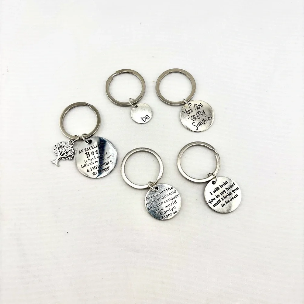Inspirational Quote Keychain Bundle - Lot of 5