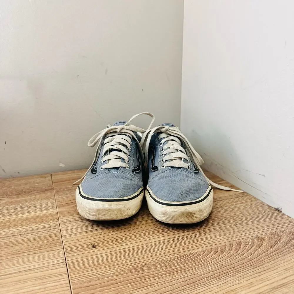 Vans Old Skool Blue And Black Sneakers Women’s Size 9.5