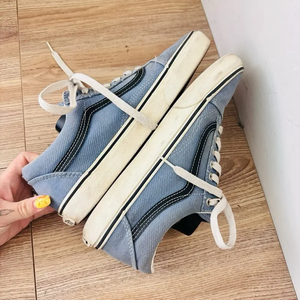Vans Old Skool Blue And Black Sneakers Women’s Size 9.5