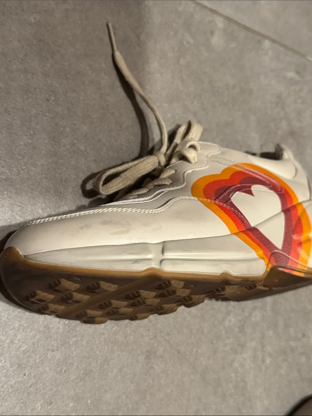 Gucci Rhyton Heart Chunky Sneakers size 36.5