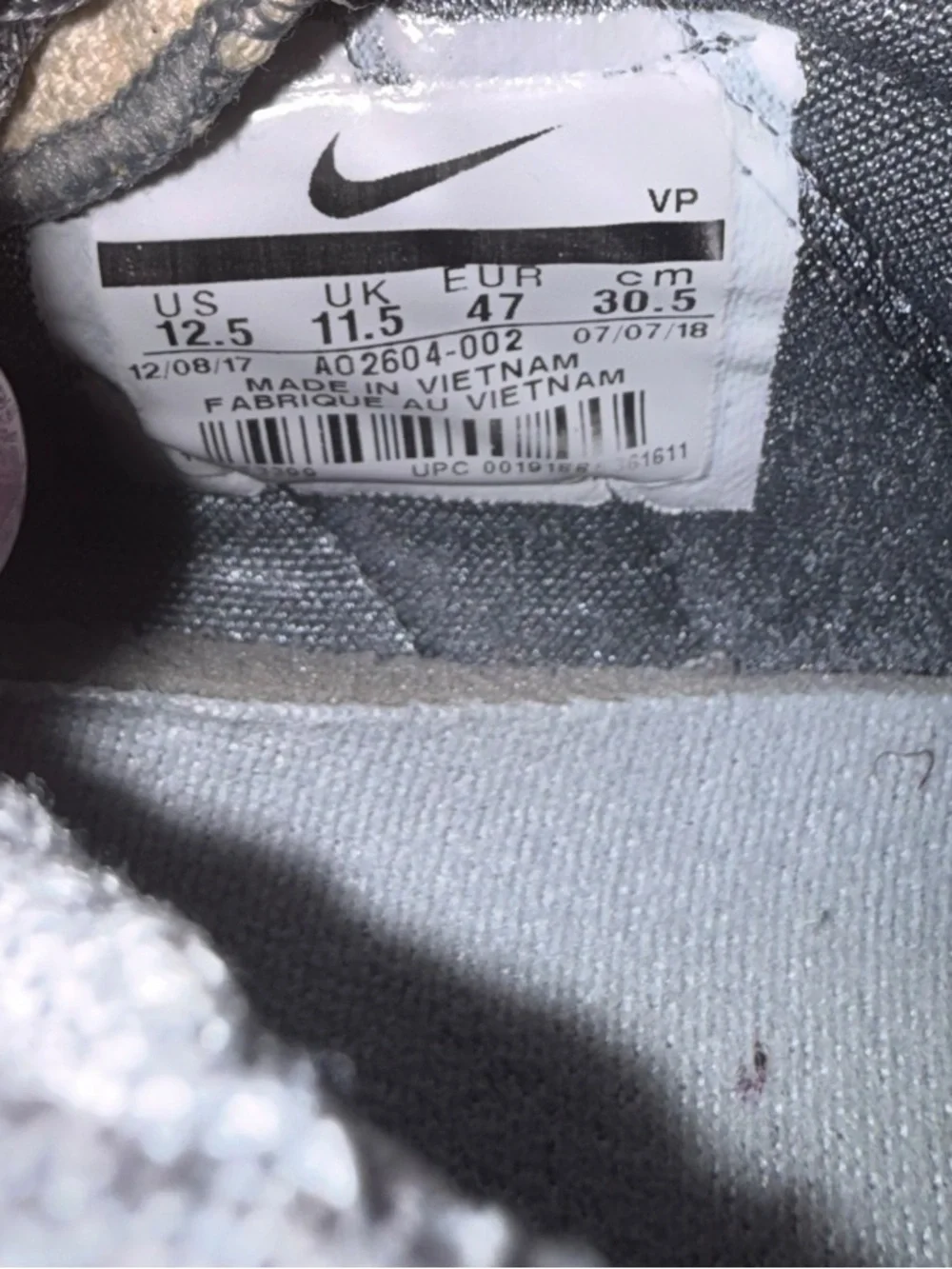 Nike KD Trey 5 VI Basketball Shoes Gray Men’s Size 12.5 Athletic Sneakers