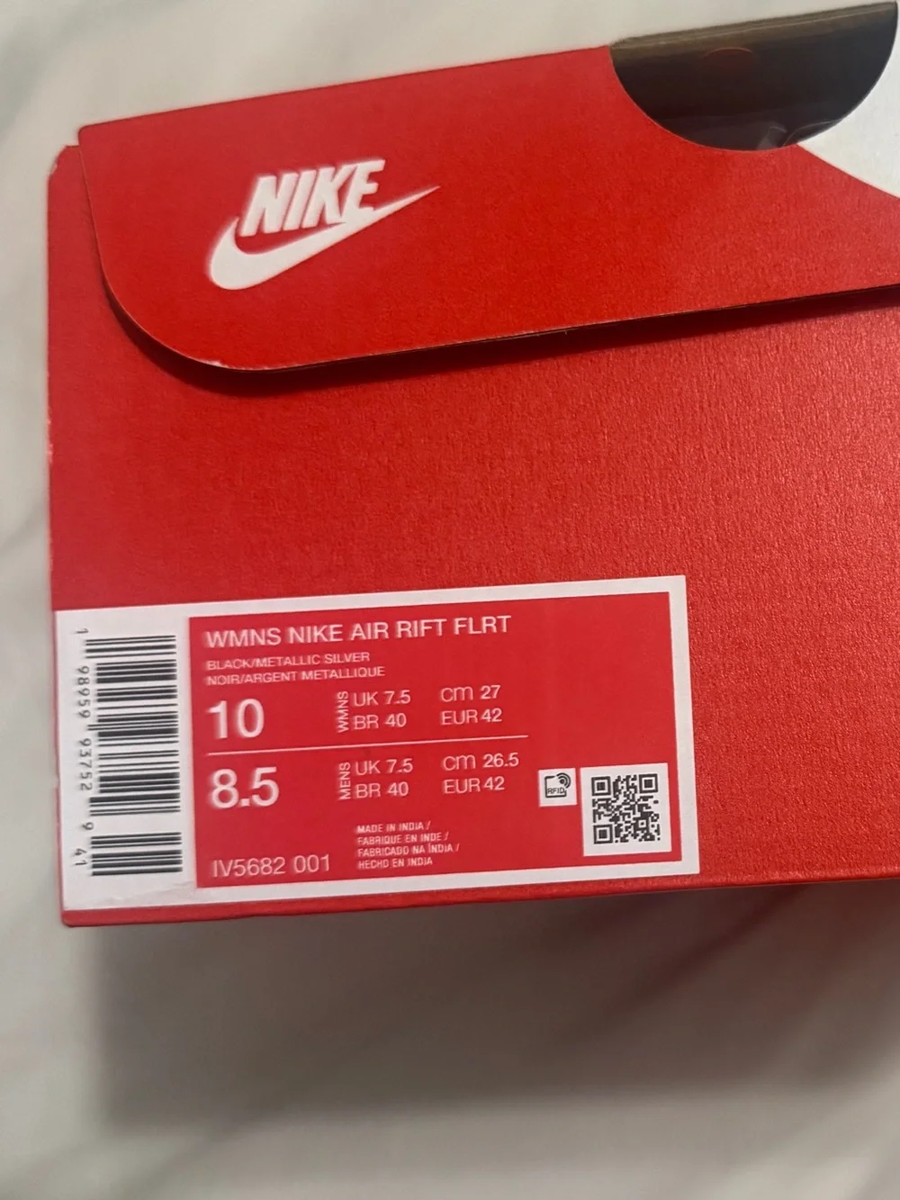 NIB Nike Air Rift Florette Leather Tabi Style Split Toe Sneakers Womens Size 10