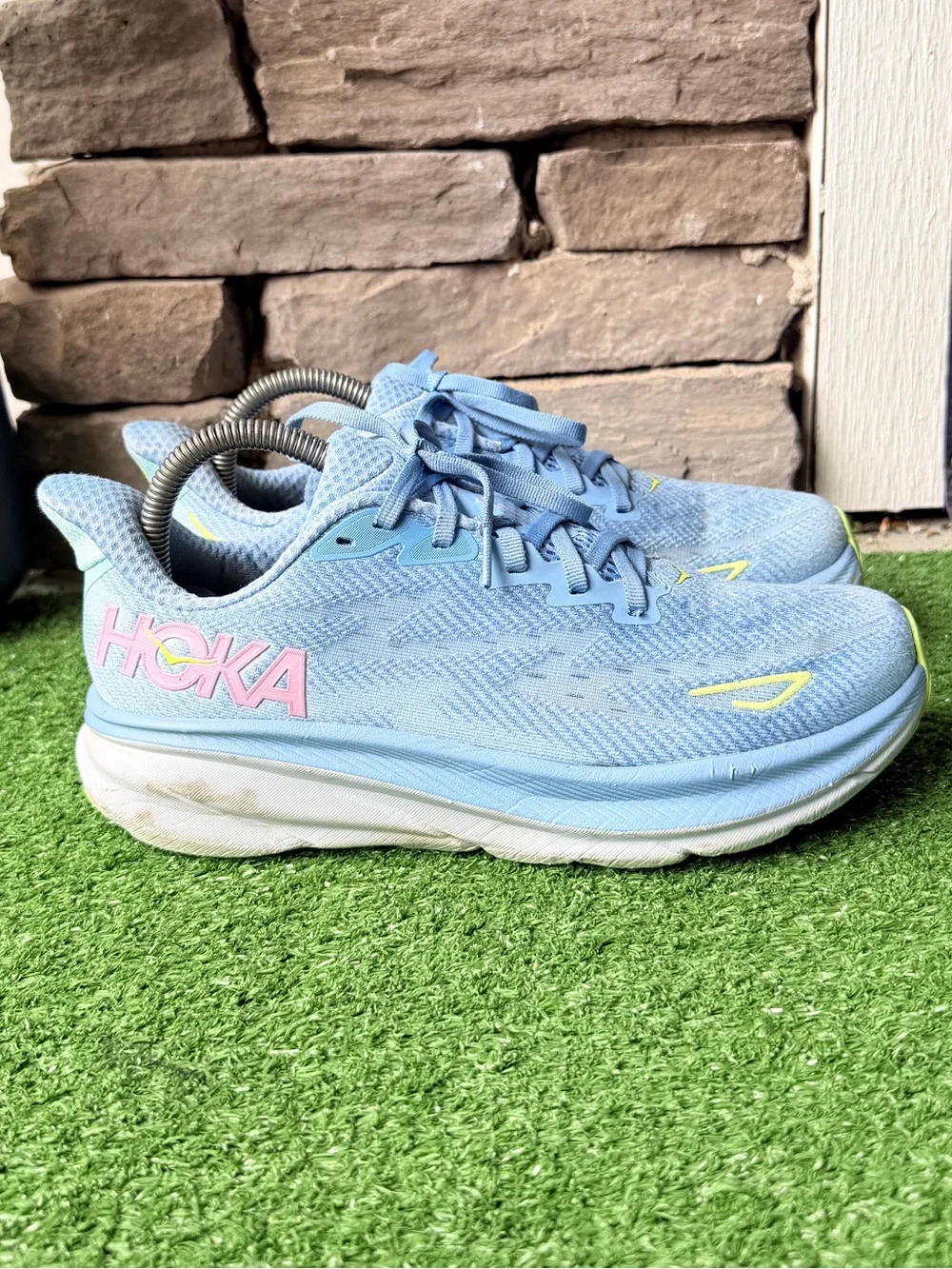 Hoka One One Clifton 9 Wide Pastel Blue Women’s Sneakers