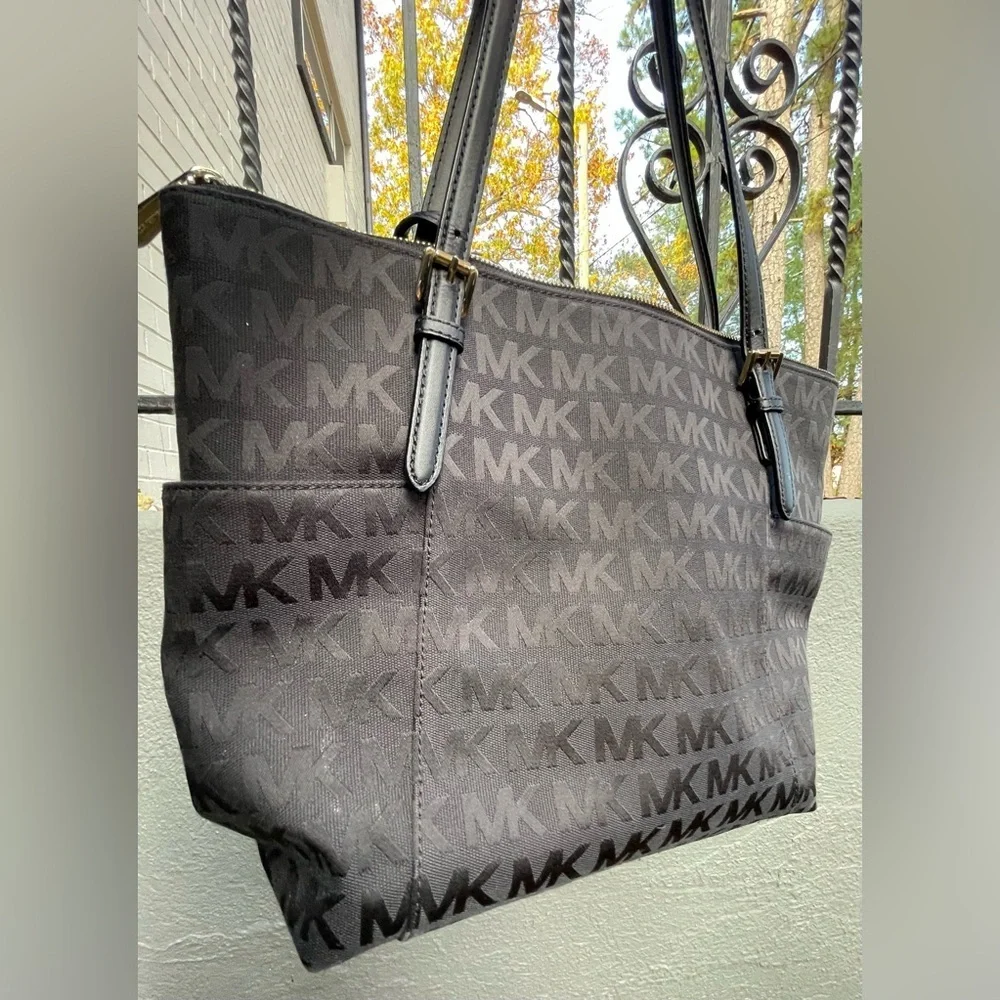 MICHAEL KORS BAG,Michael Kors Black Monogram Handbag