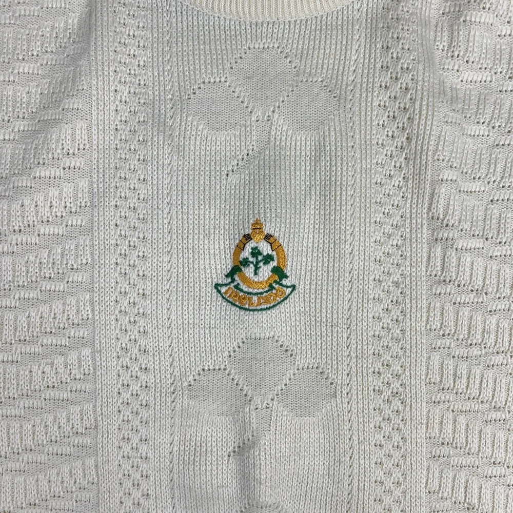 VTG Ireland‎ Knit Sweater Mens Large Acrylic 1990s Shamrock Crest St Patricks