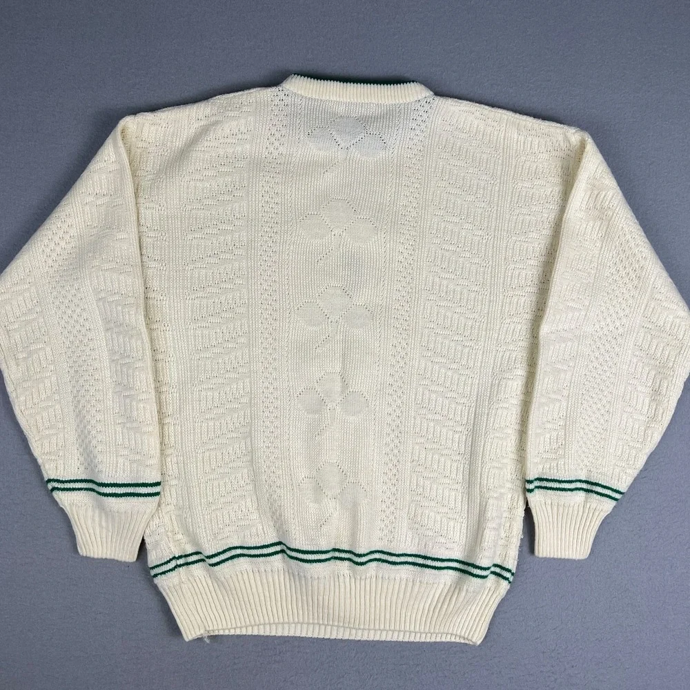 VTG Ireland‎ Knit Sweater Mens Large Acrylic 1990s Shamrock Crest St Patricks