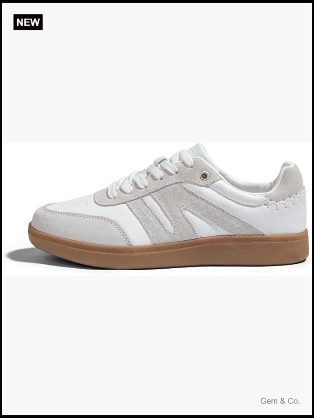Women Retro Gum Sole Sneakers Casual Tennis Skate Shoe Genuine Leather Walking