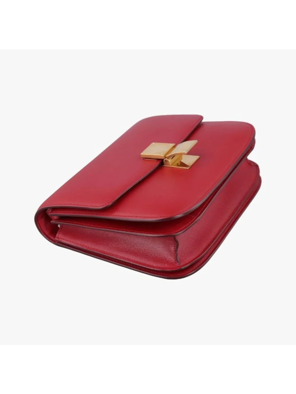 Celine Classic Box Red Leather Shoulder