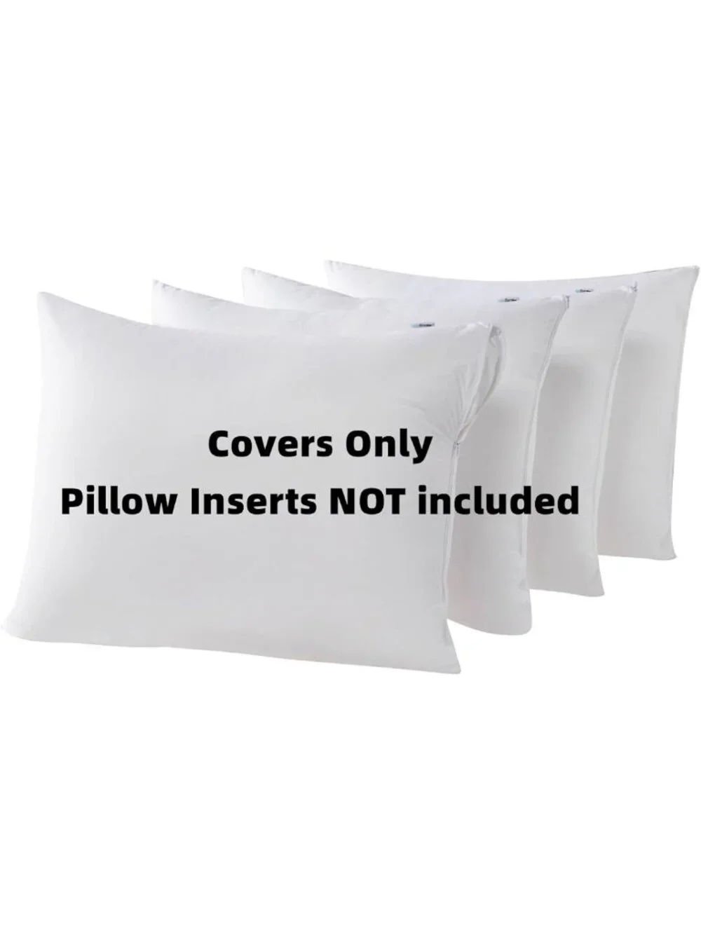 4 Pack Waterproof Down Feather Pillow Protectors with Zipper - Standard Size