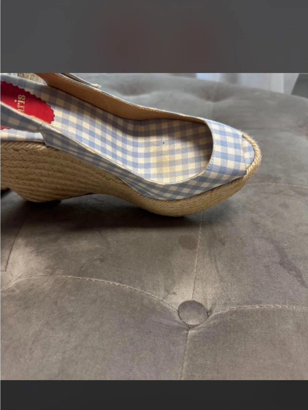 Christian Louboutin gingham wedge