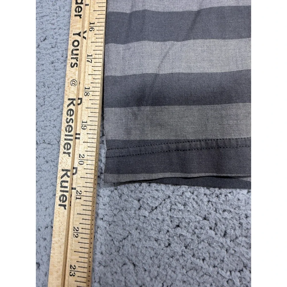 Lululemon Commission Shorts Mens 36 Gray Striped Chino Casual Pockets 10 Inseam