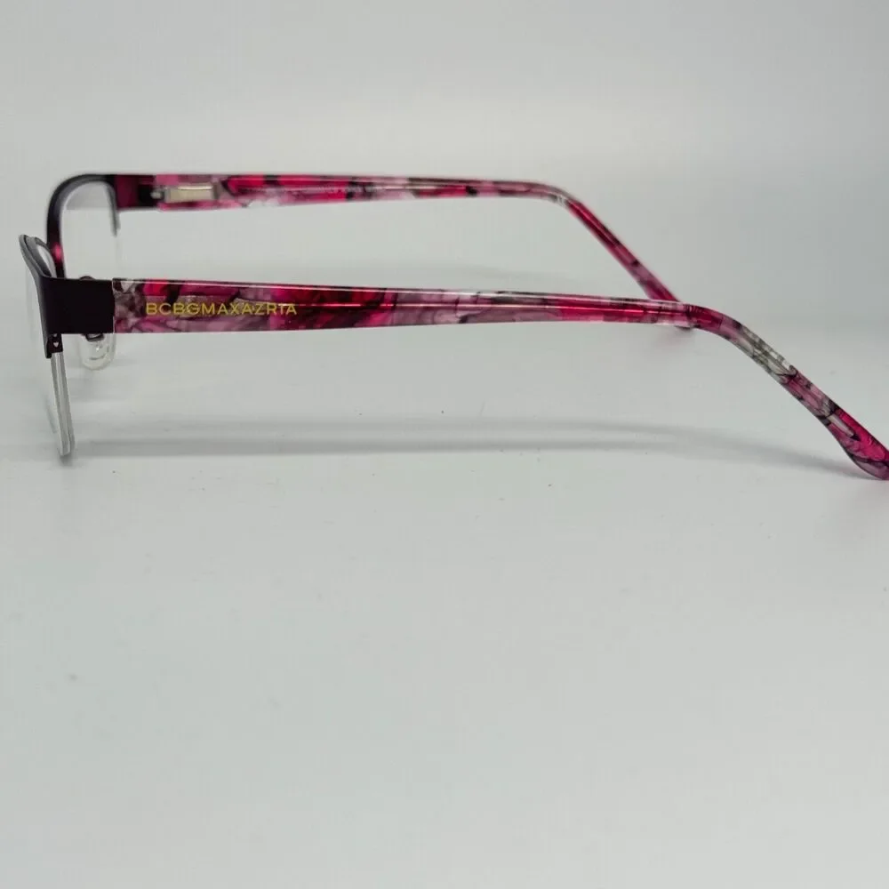 BCBG Maxazria Cat Eye Half Rim Frame Eyeglasses Kana‎ Wine 53 17 135 H13468