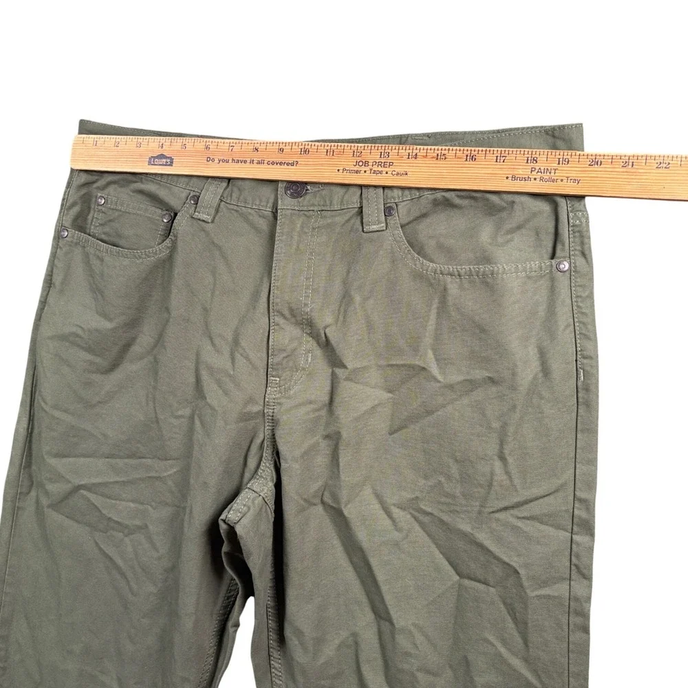 Blue Mountains Canvas Pants Mens 39x33 (Tag 38x34) Green Workwear Utility Earthy