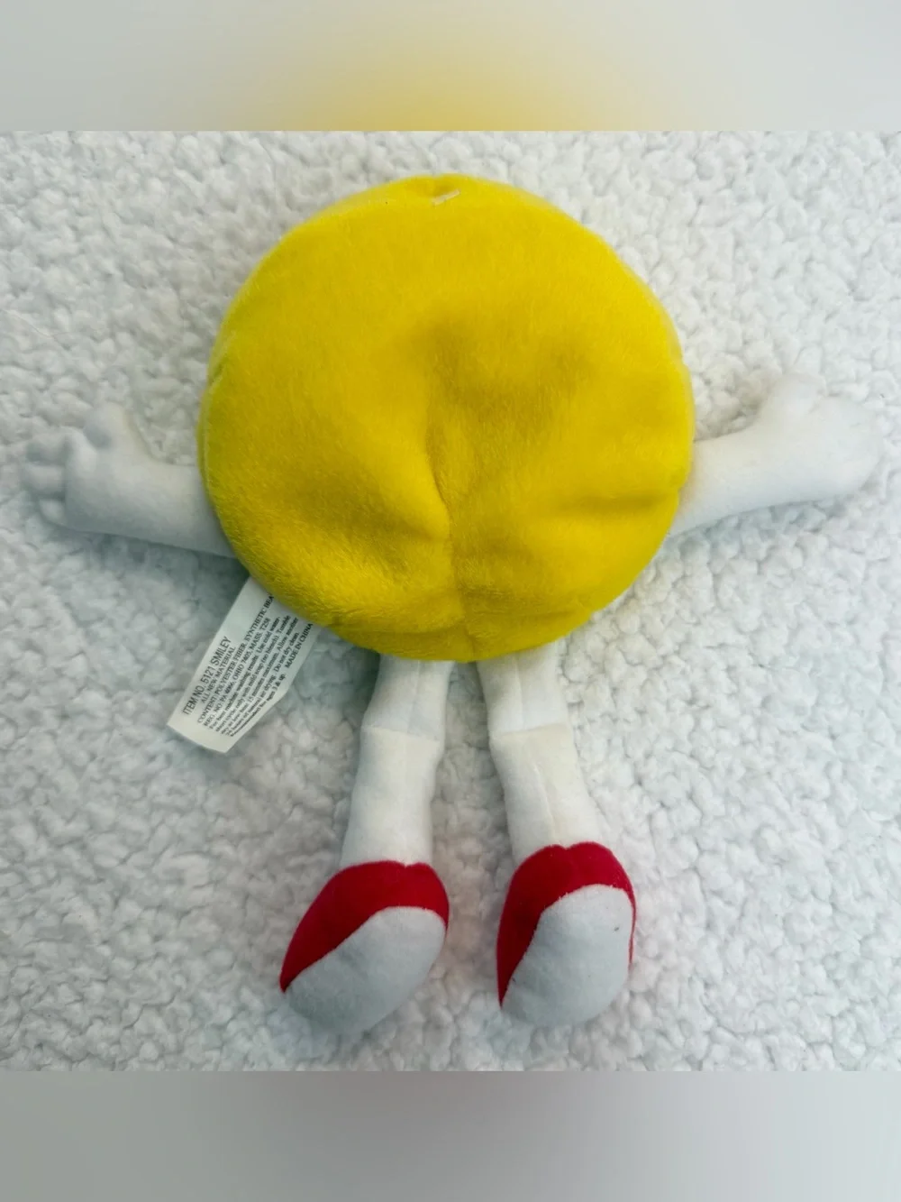 (VTG) 24K BEANIE BOPPERS • Smiley Face Plush Toy with Red Shoes, OS