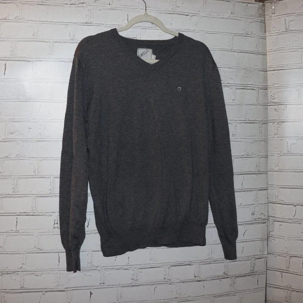 🌫️✨ Swell Men’s Gray Knit Sweater · Size XL