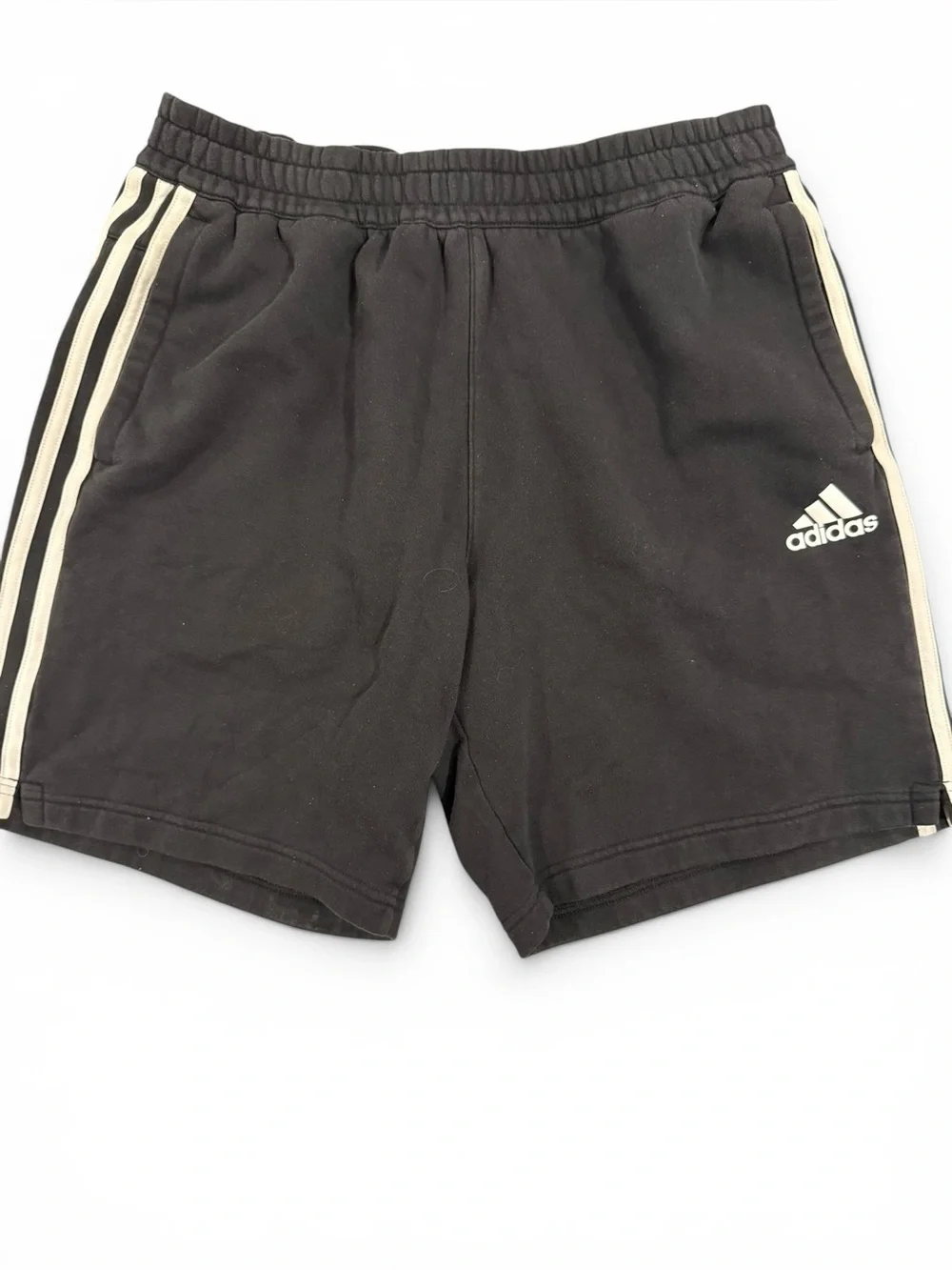 Adidas Black/White Strips Athletic Shorts Size M