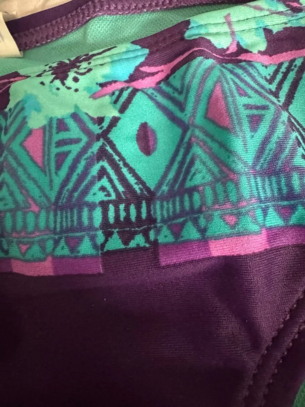Purple Teal Bikini Set Size M with Sunglasses
