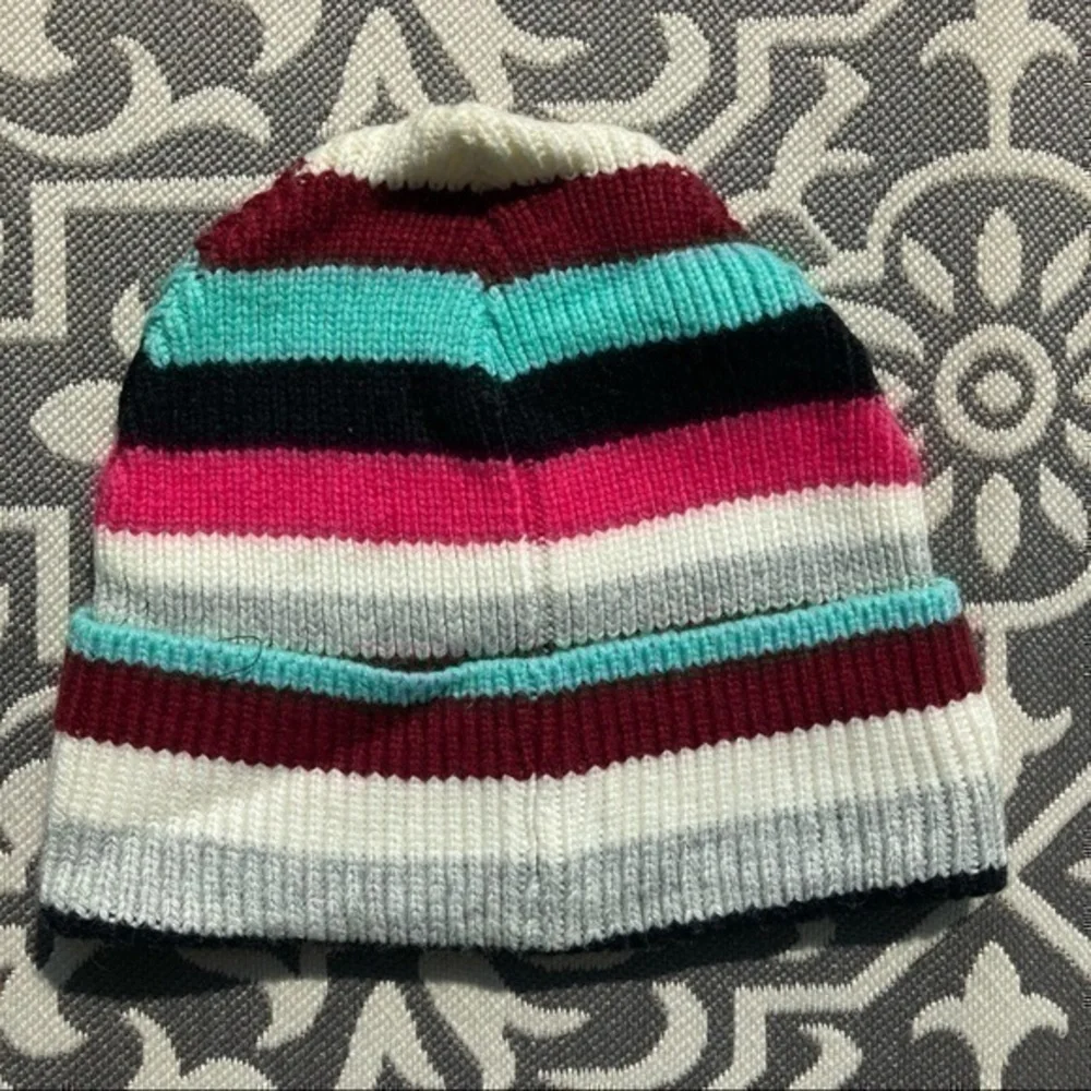 💋 Rainbow striped beanie knit skull hat