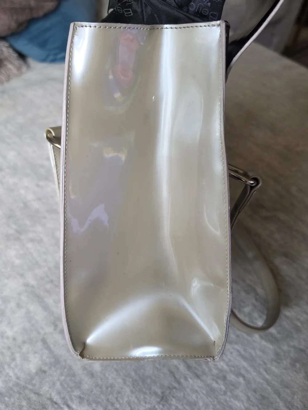 Beijo metallic silver tote handbag