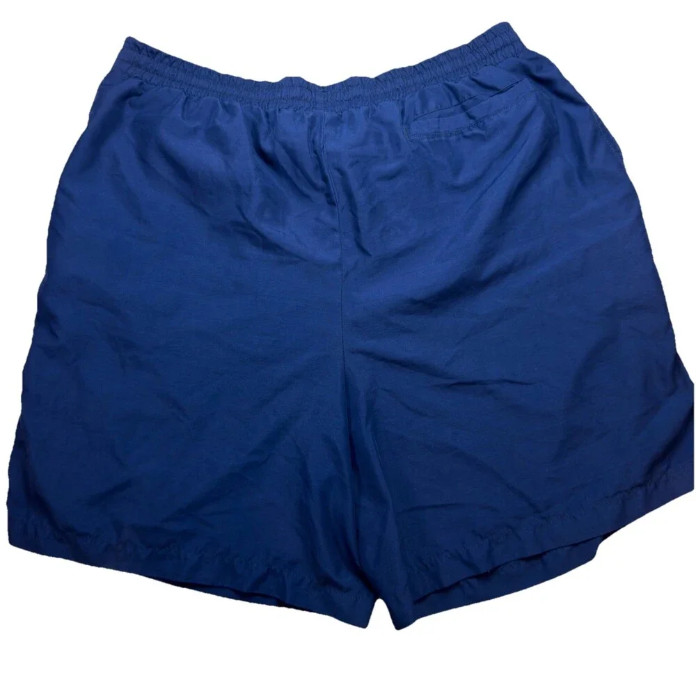 VTG 90s Nike Blue Track Shorts Nylon Windbreaker White Label Baggy Men's L