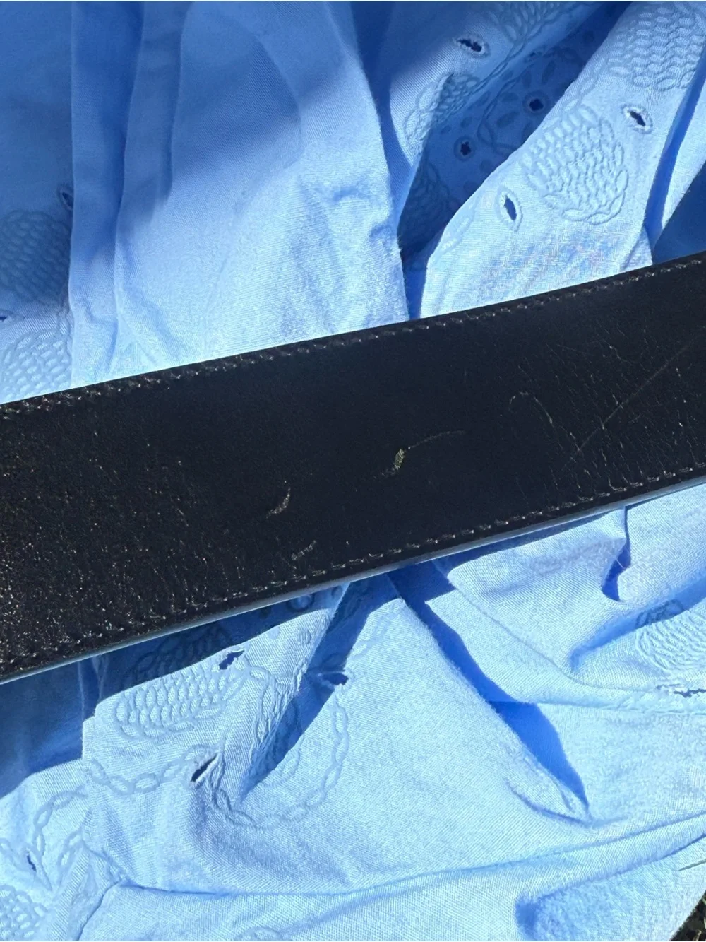 Gucci Black Leather Belt with Silver Double G Buckle