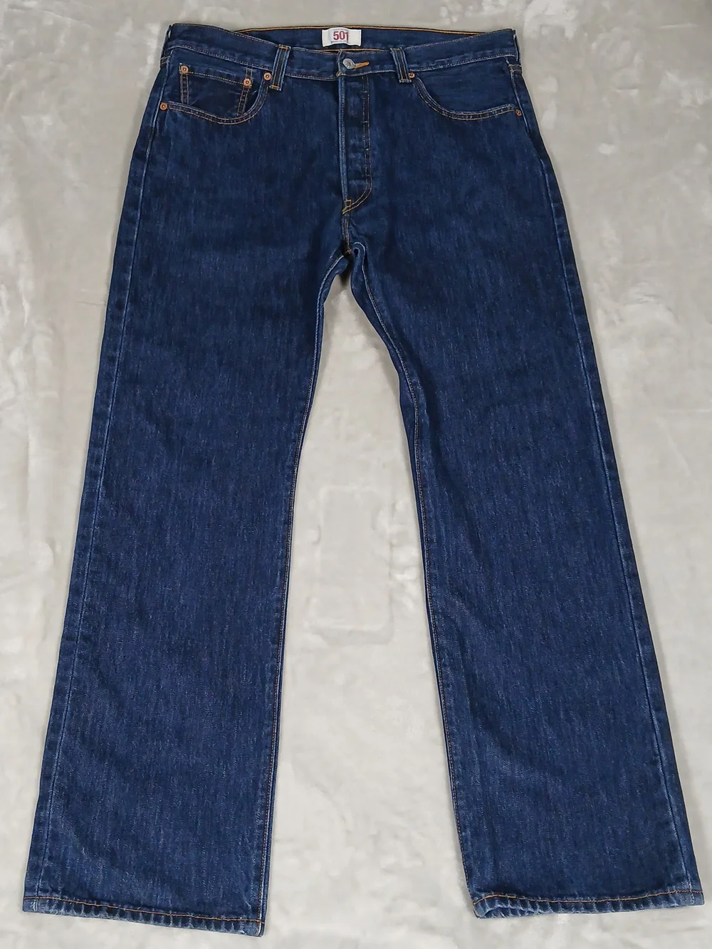 Levi's 501 35x32 Button Fly Jeans Men's Dark Wash Straight Leg