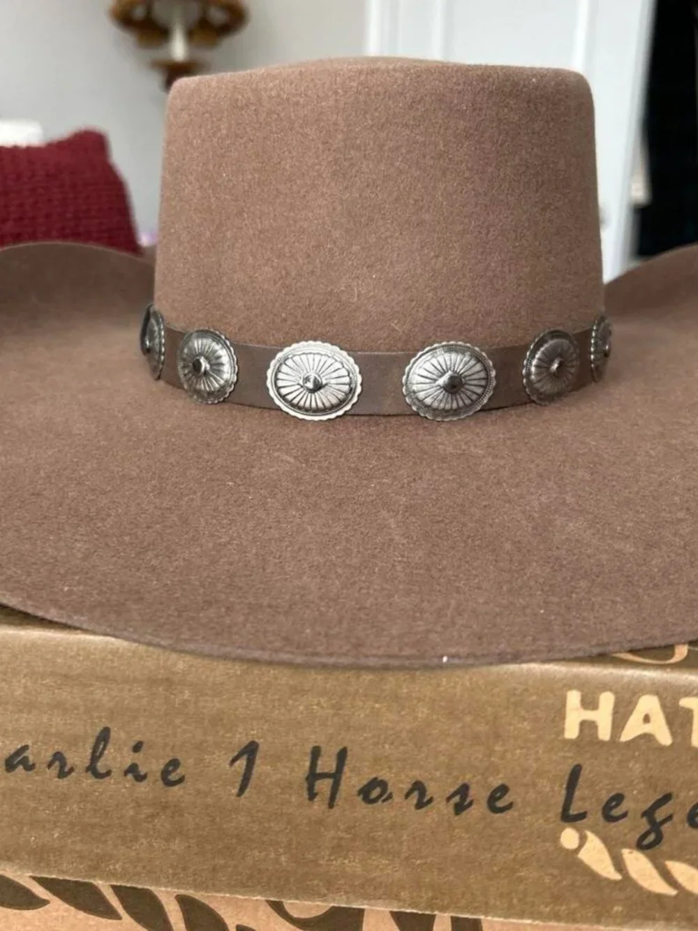 Charlie 1 Horse Brown & Tan Felt x 4 Cowboy Hat Women's Small