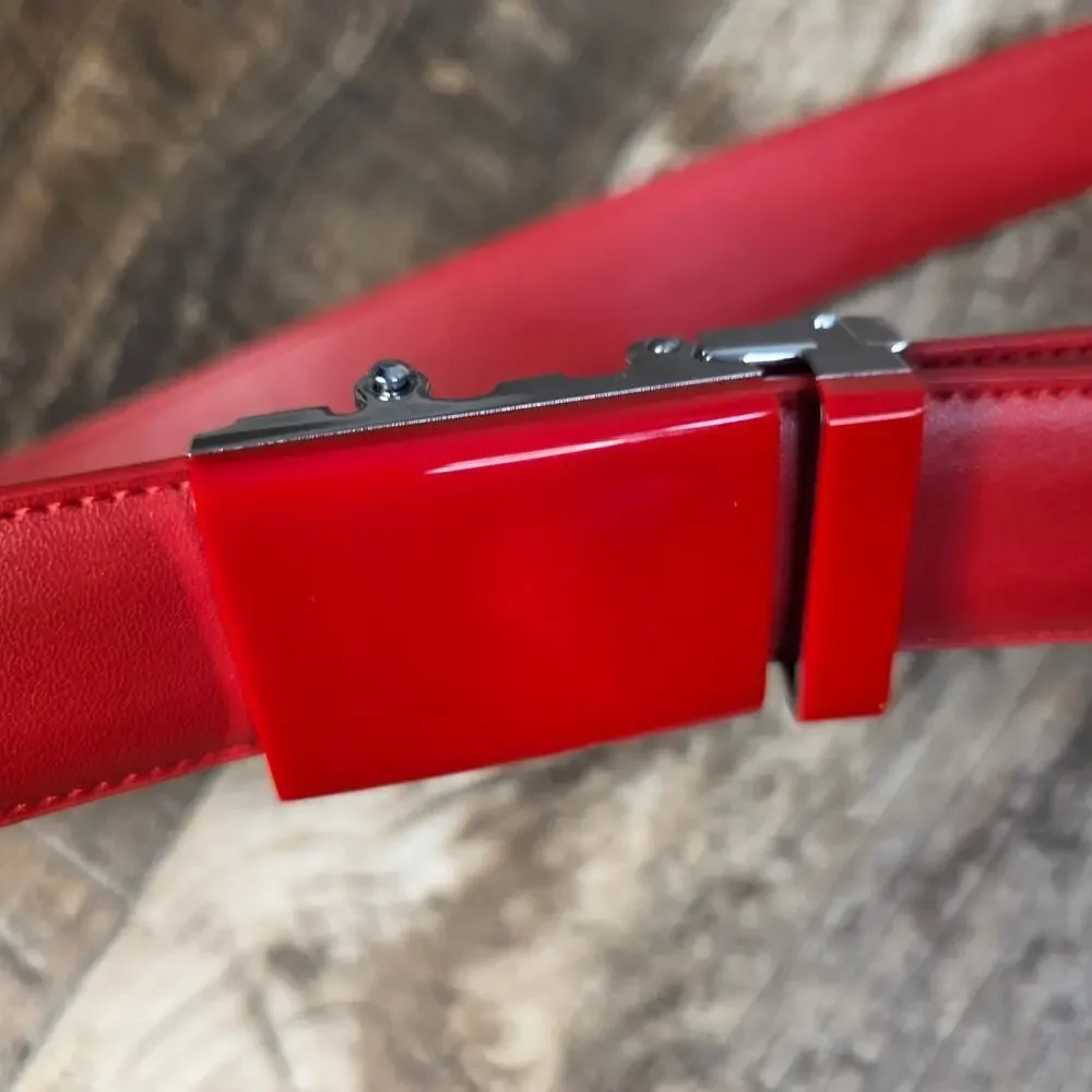 N/A red leather