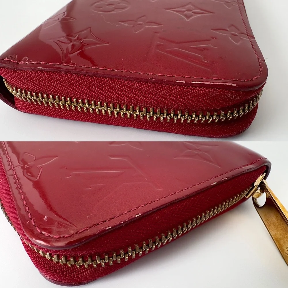 Louis Vuitton Vernis Red Zip-Around Wallet