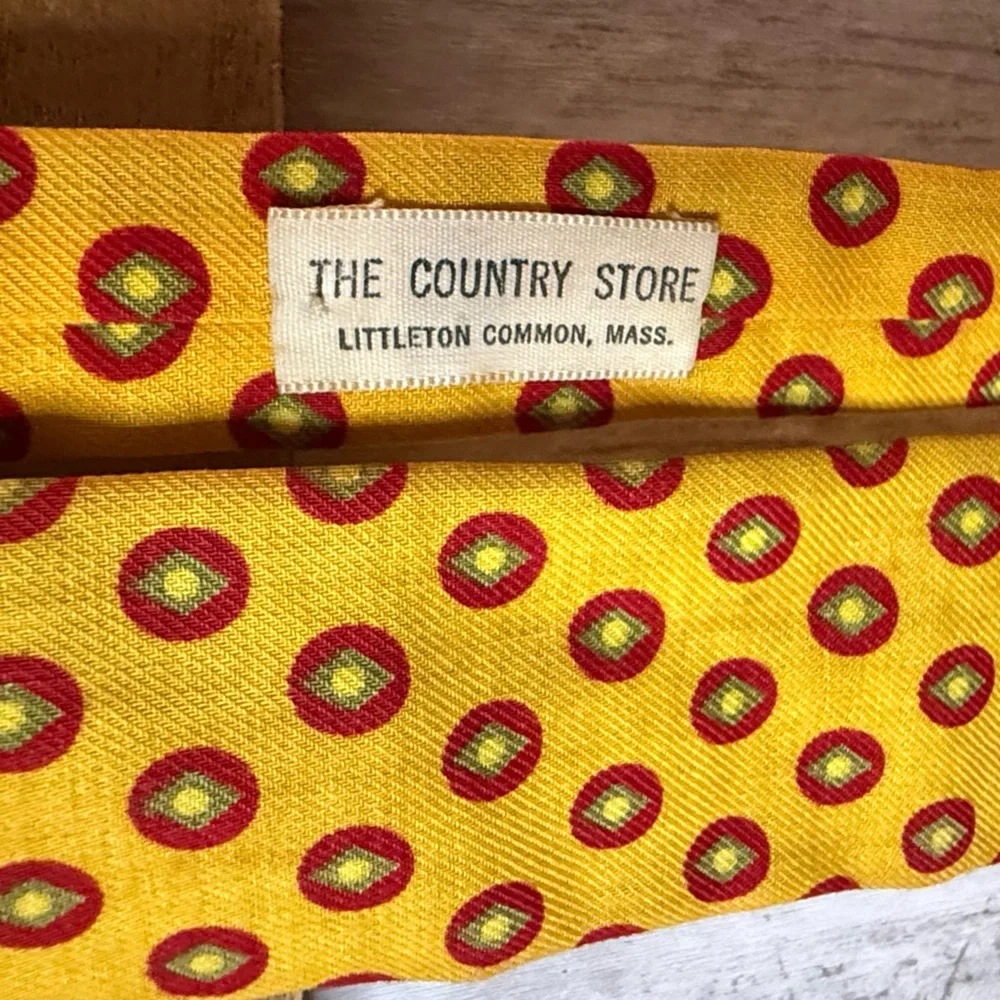 Men’s Fabric Tie Gold and Red Print